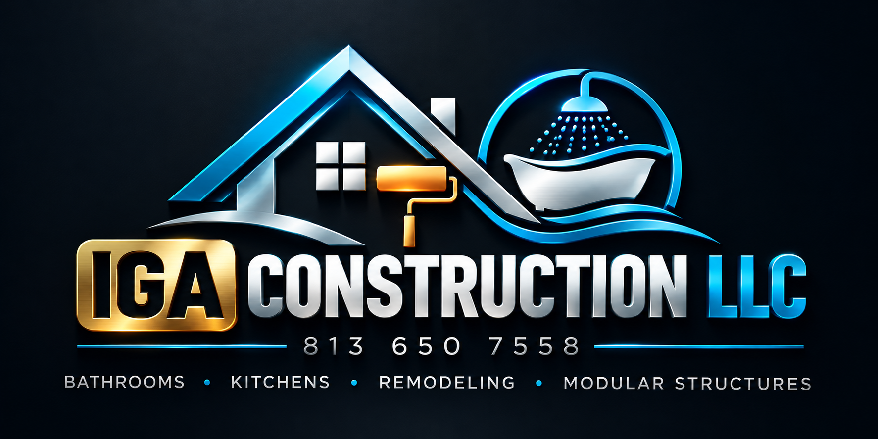 IGA Construction LLC company logo: construction, remodeling and bathrooms